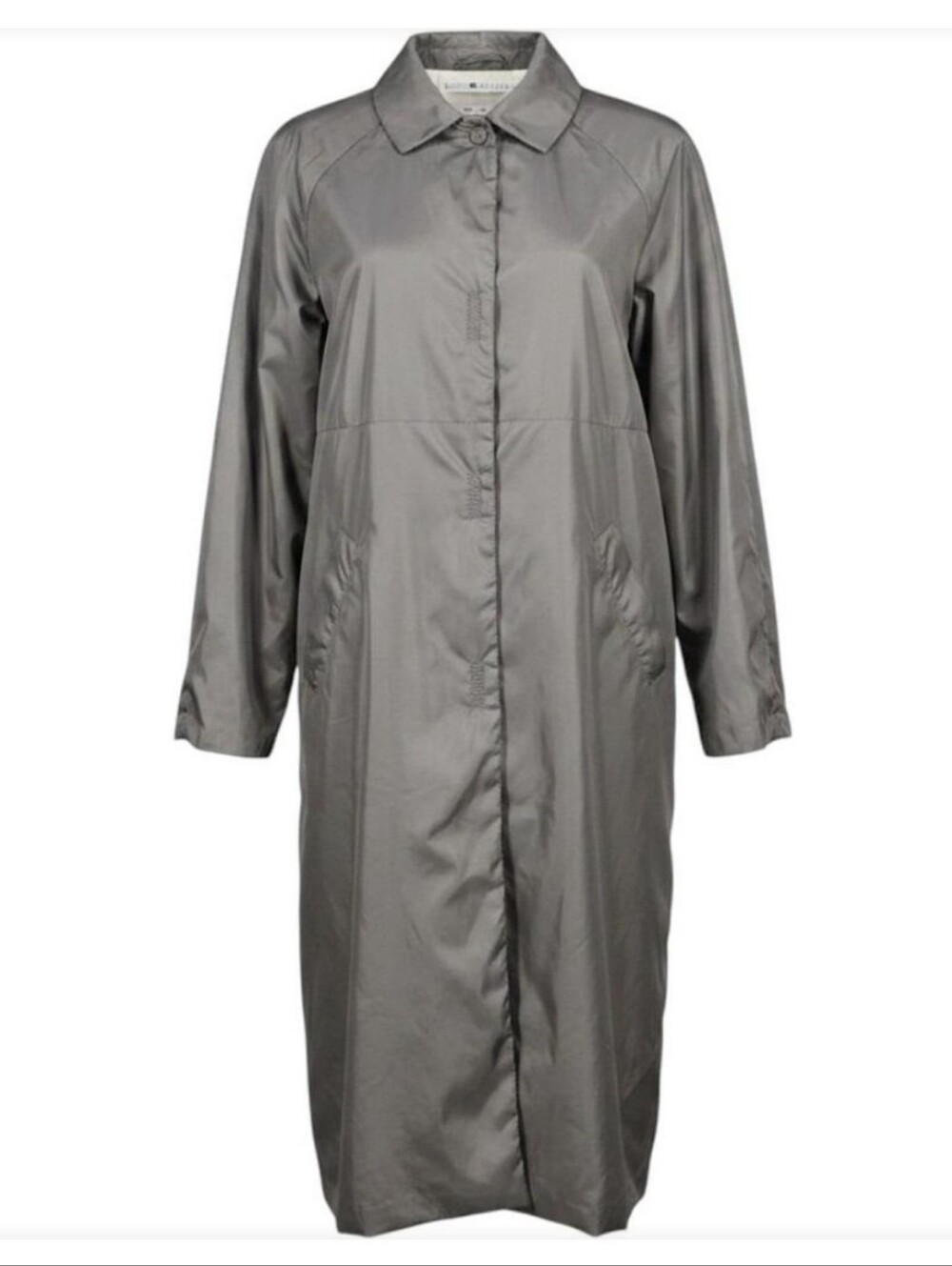 Talbots Petites Long Trench Coat Women's Size 6 Black Button Front Lined Pockets